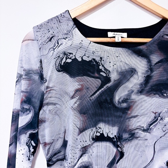 REITMANS Grey and brown marbled fitted mesh dress - Picture 5 of 11